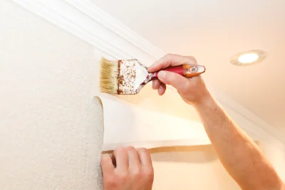 Pose de papier peint à Garos — revêtements muraux et toiles de verre